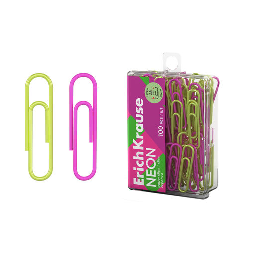 Picture of EK PAPER CLIPS NEON 28MM